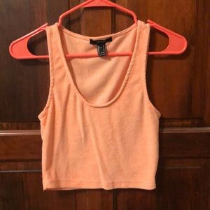 Pink terry cloth crop top from Forever 21